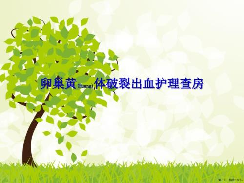 卵巢黄体破裂出血护理个案分析ppt.pptx