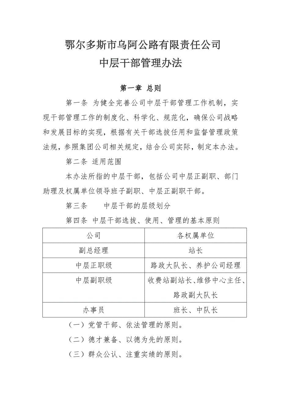 公司中层干部管理办法.doc_第1页