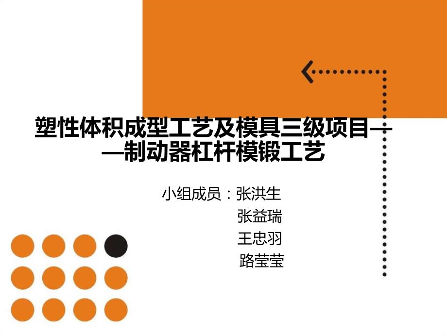 塑性体积成型工艺及模具三级项目.ppt_第1页