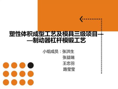 塑性体积成型工艺及模具三级项目.ppt