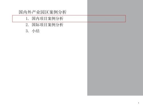 国内外产业园区案例分析.ppt