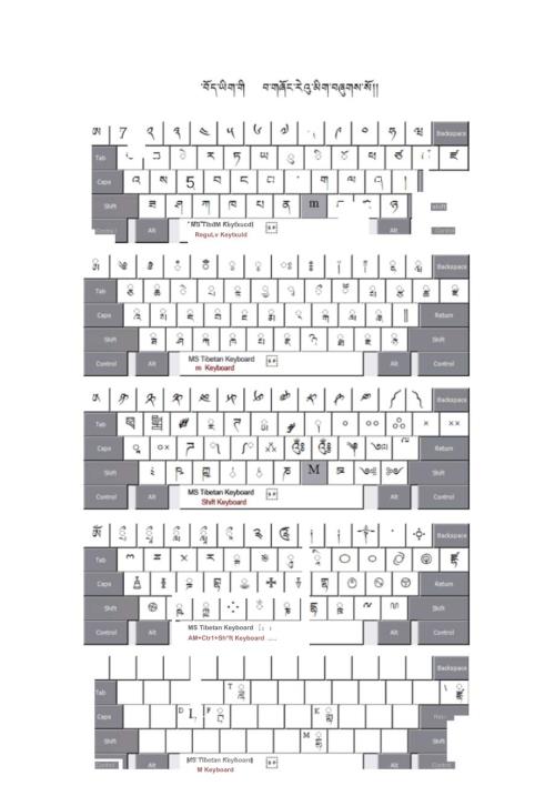 几种藏文输入法的键盘分布图.docx
