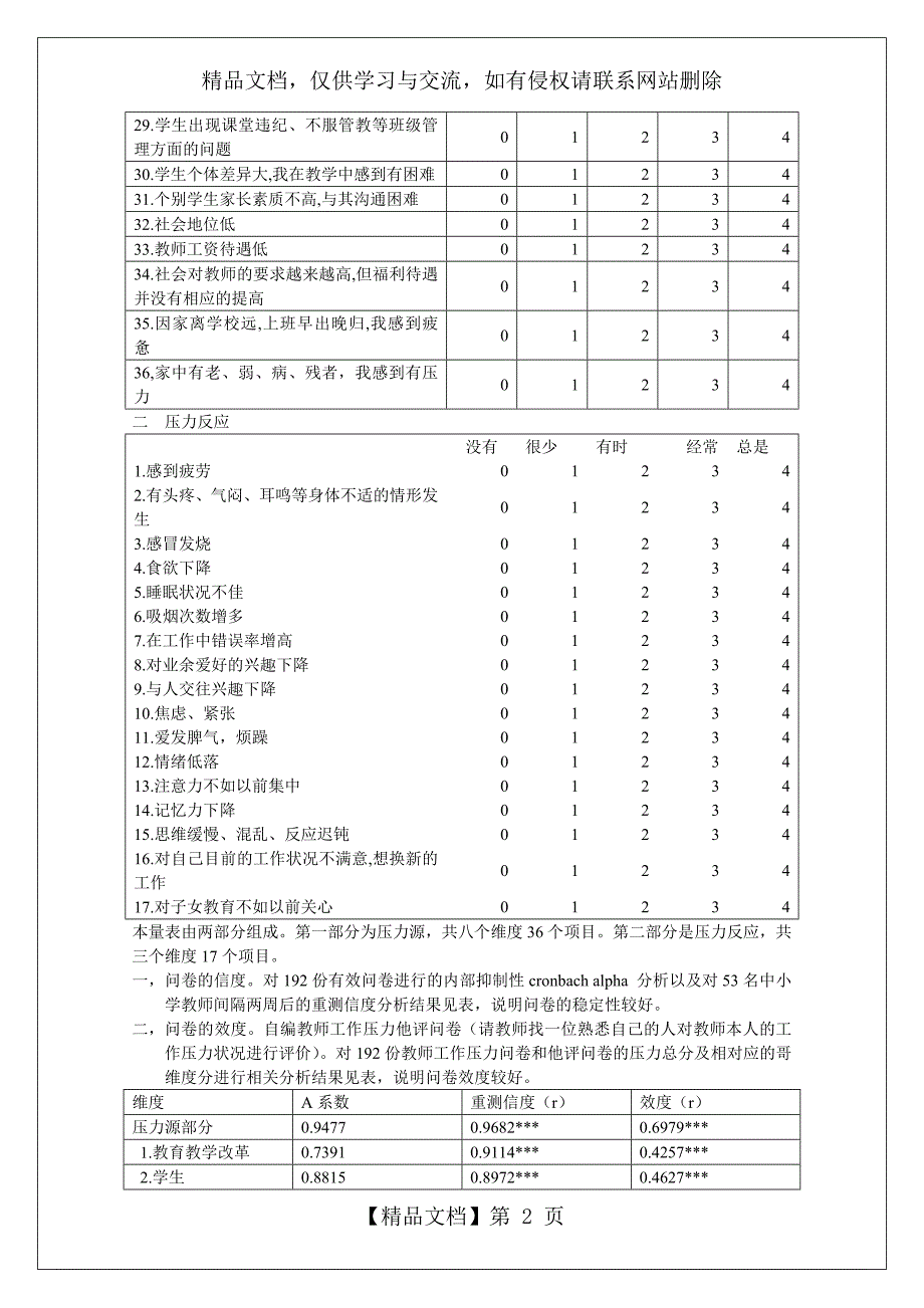 中小学教师工作压力量表.doc_第2页