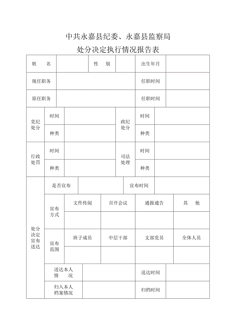 党纪政纪处分决定书送达回证.doc_第1页