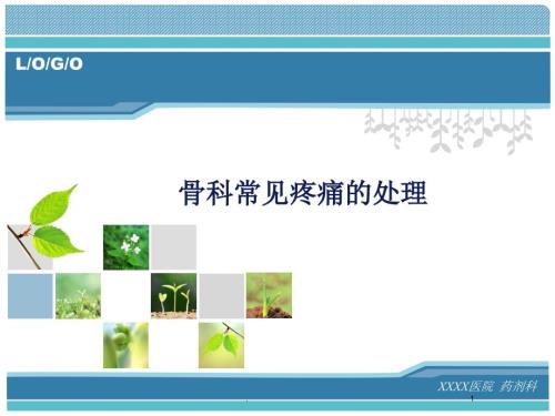 医学课件骨科常见疼痛的处理ppt演示课件.ppt