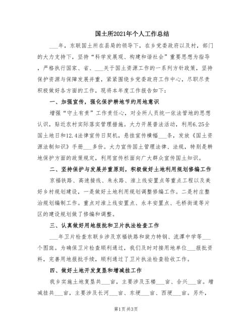 国土所2021年个人工作总结.doc