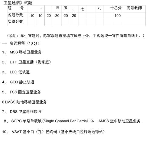卫星通信试题.docx