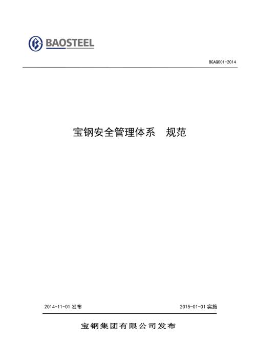 宝钢安全管理体系规范.doc
