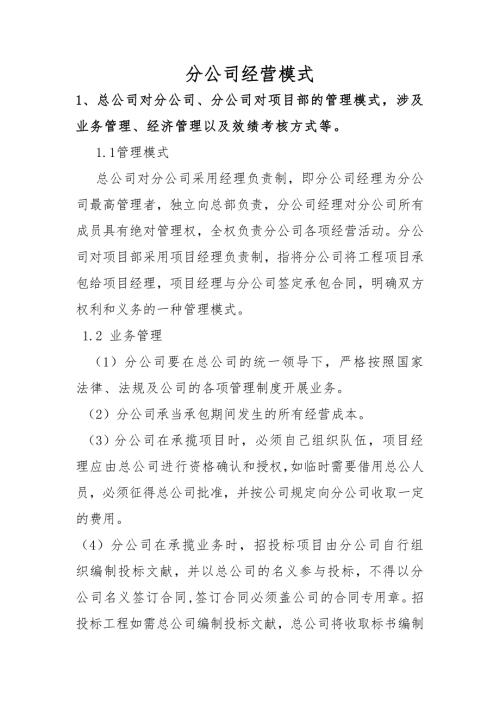 分公司经营模式.doc