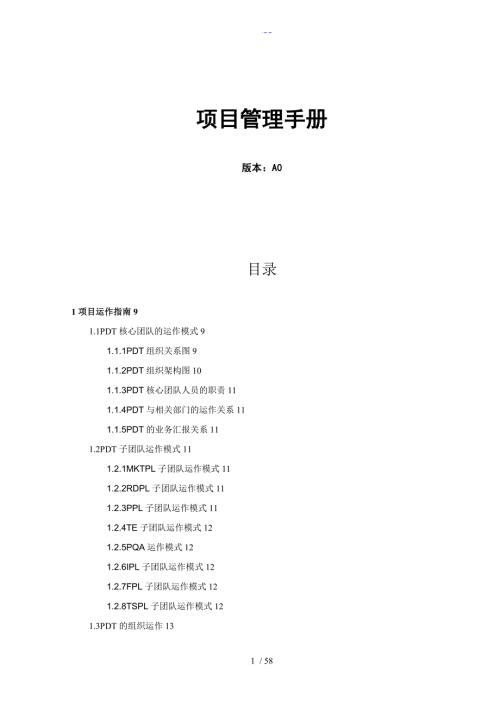 华为项目管理规范方案.doc