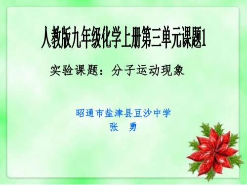 分子运动说课PPT课件.ppt