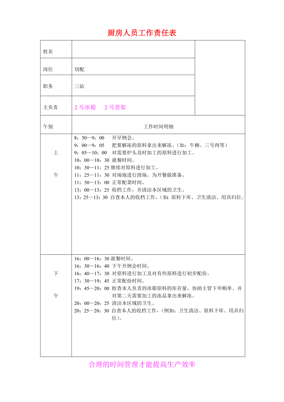 厨房人员工作时间流程表范本.doc_第3页