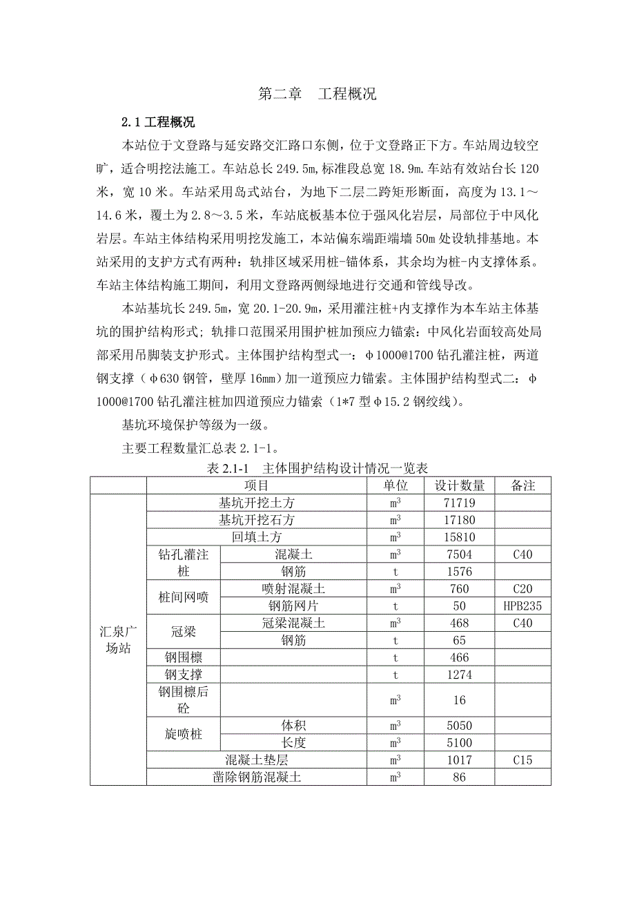 地铁站深基坑施工方案山东明挖施工桩锚支护内支撑灌注桩.doc_第3页