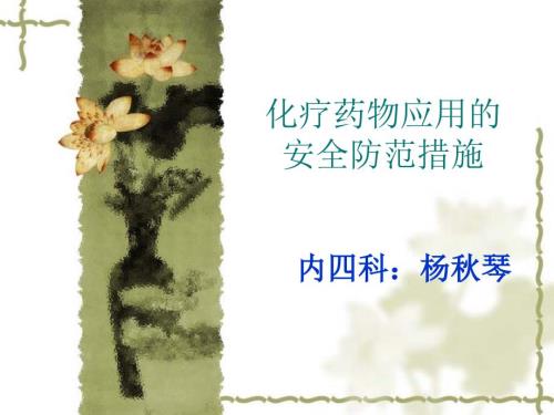 化疗药物应用的安全防范措施课件.ppt