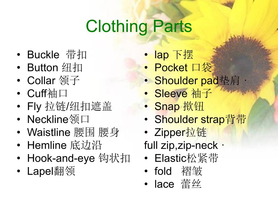 各种服饰的英文说法.ppt_第3页