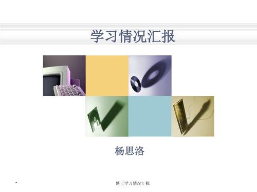 博士学习情况汇报.ppt