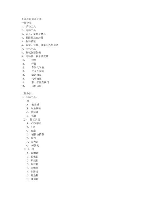 五金工具分类.doc