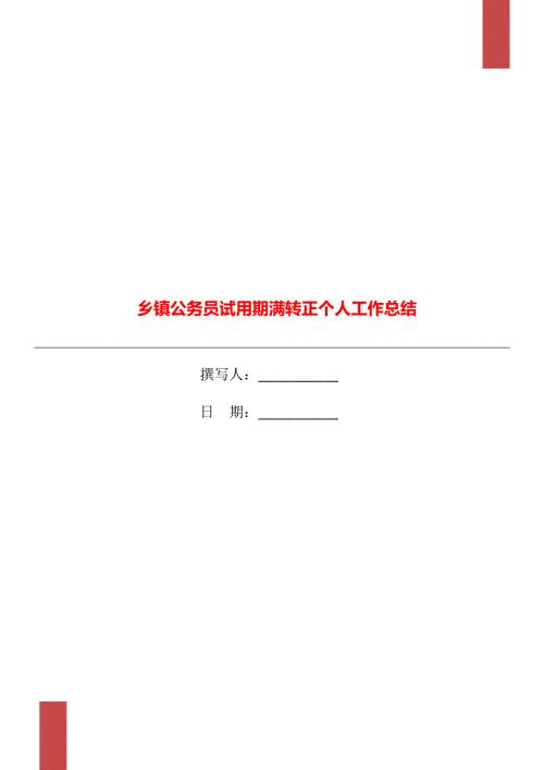 乡镇公务员试用期满转正个人工作总结.doc
