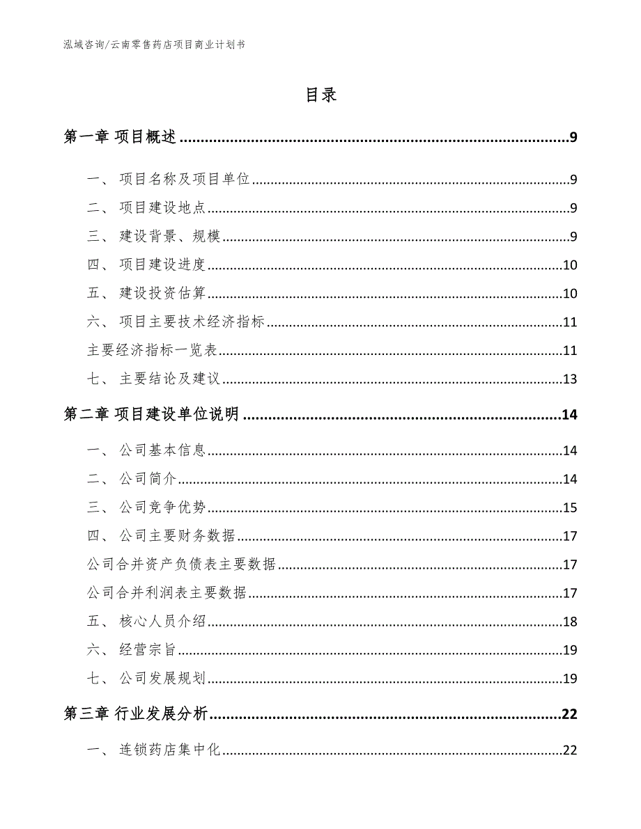 云南零售药店项目商业计划书模板范文.docx_第2页