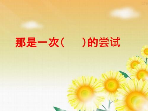 六年级习作指导那是一次的尝试课件.pptx