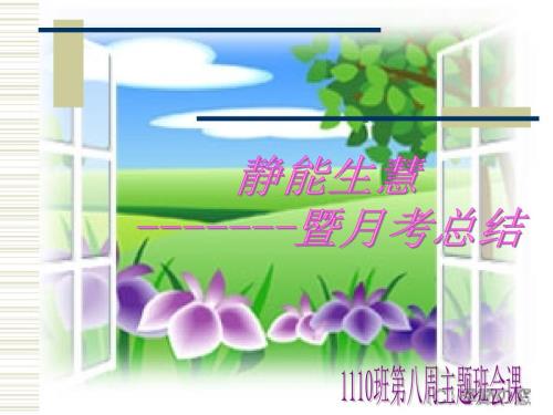 周班会课静能生慧PPT课件.ppt