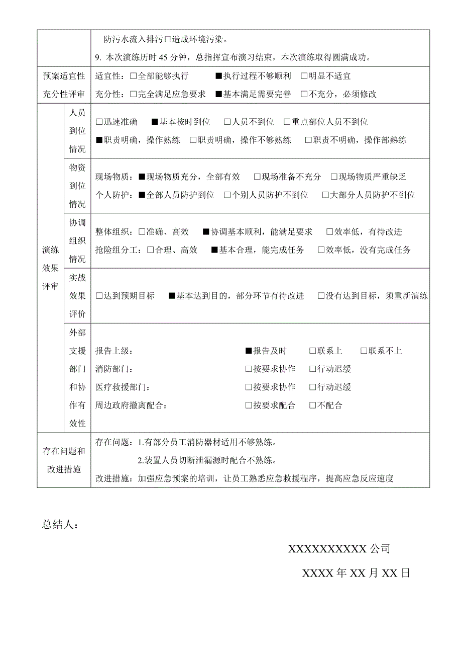 危险化学品泄漏应急演练记录.doc_第2页