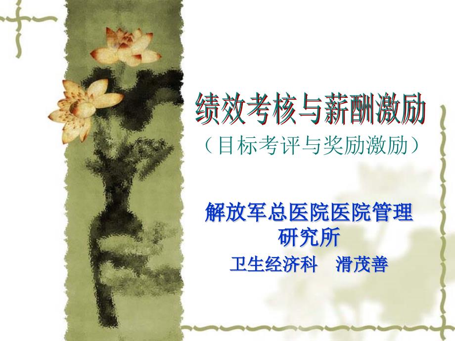 医院绩效考核与薪酬激励解放军总医院内部资料.ppt_第1页