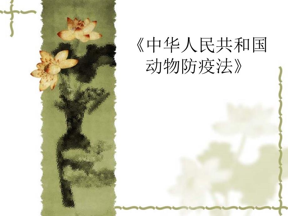 中华人民共和国动物防疫法解读.ppt_第1页