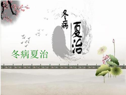 冬病夏治三伏养生.ppt