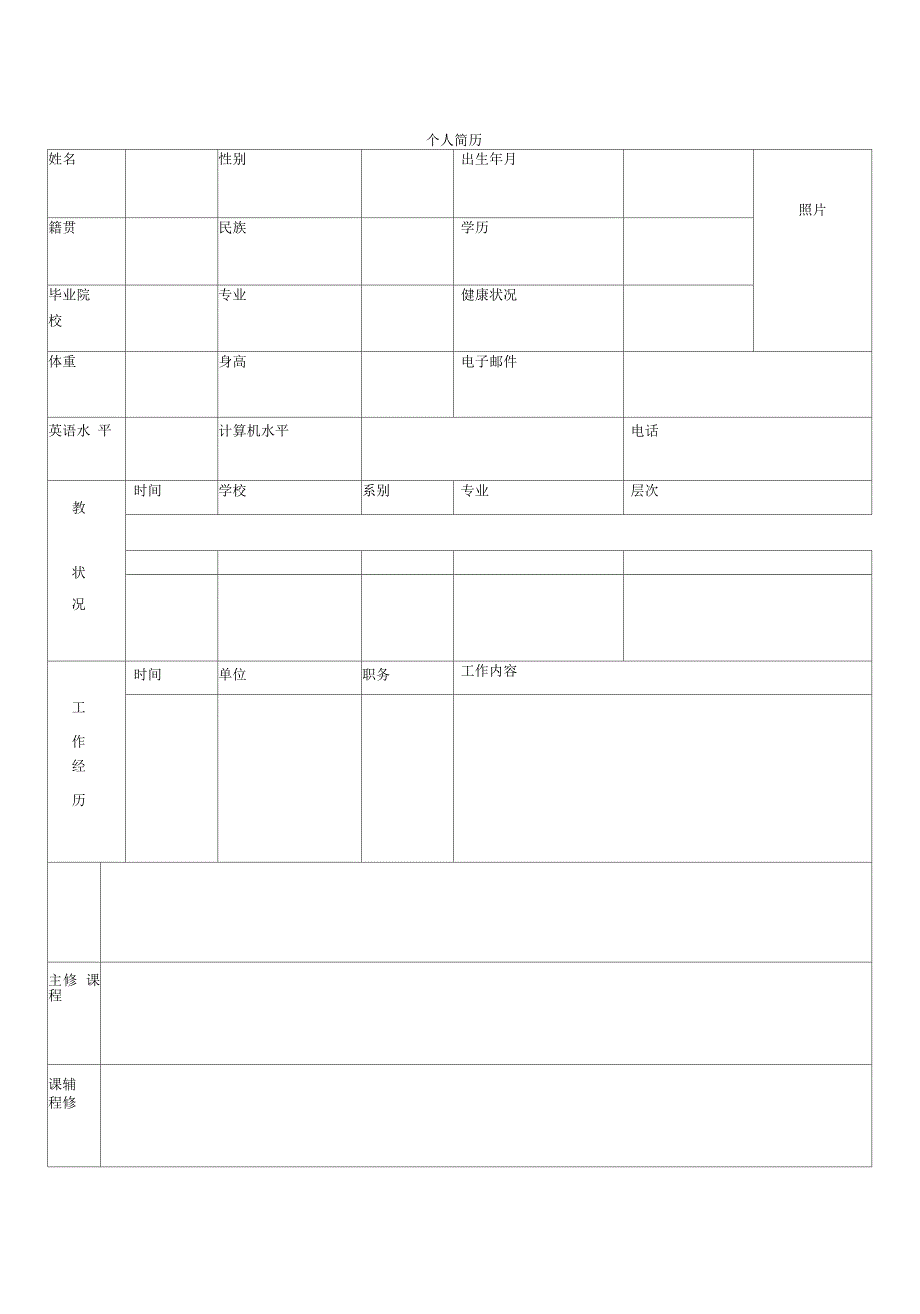 个人免费简历模板.docx_第3页