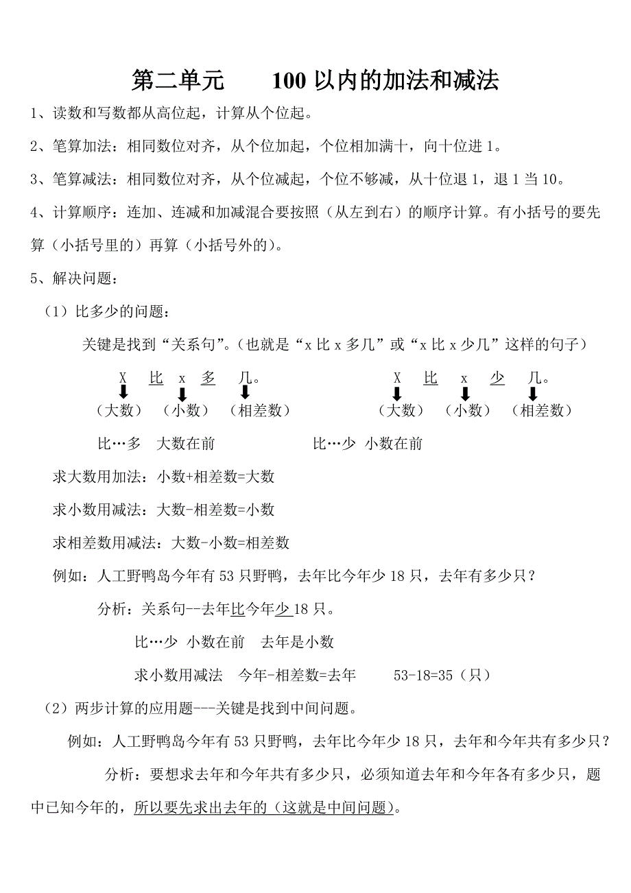 人教版二年级上册数学知识点整理.doc_第2页