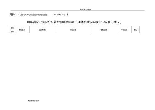 双体系验收标准山东执行.doc