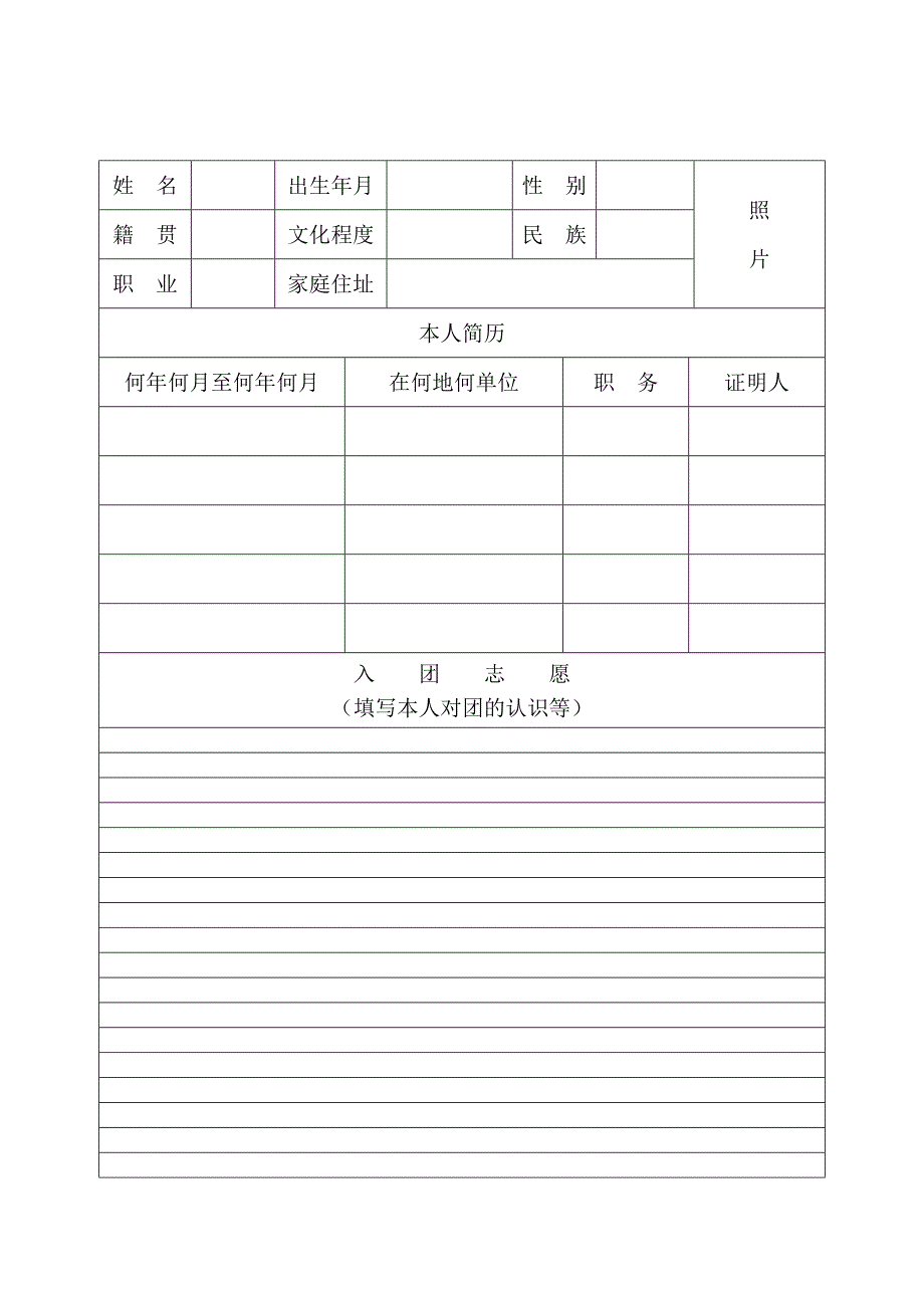 入团志愿书表格下载.doc_第2页