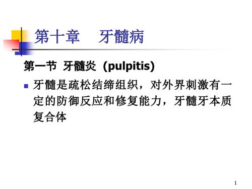 口腔组织病理学牙髓炎pulpitis.ppt