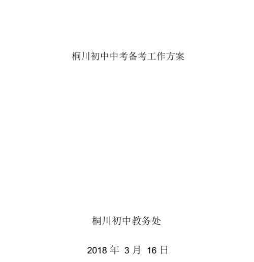 九年级中考备考工作方案.docx