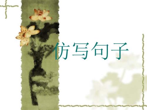 仿写句子的方法及练习.ppt