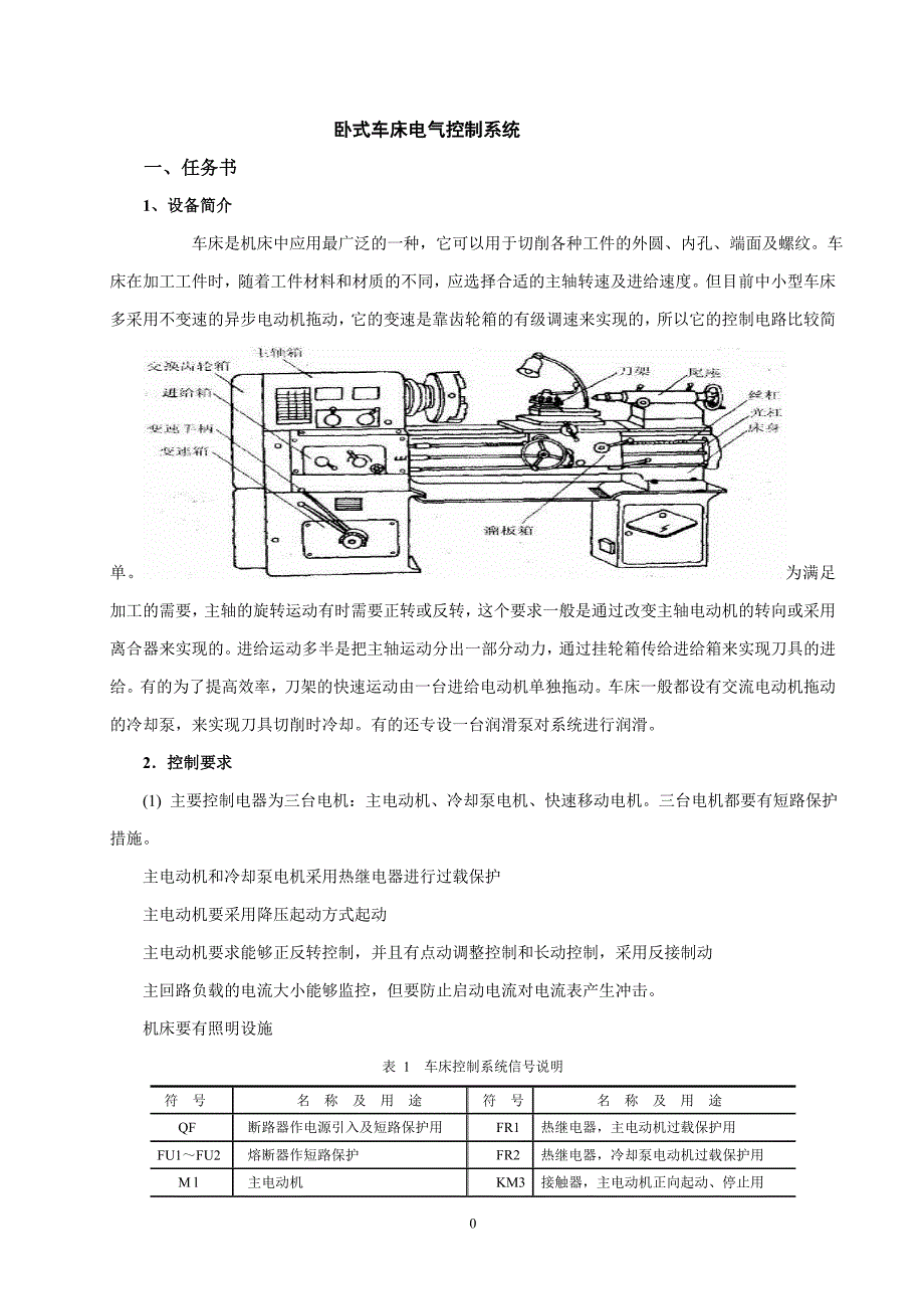 卧式车床电气控制系统设计.doc_第1页