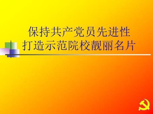 党课保持共产党员先进性1.ppt