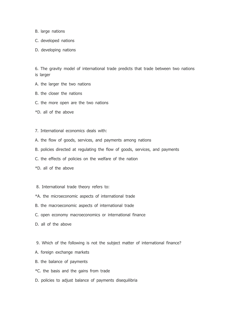 国际经济学英文题库版附答案.docx_第2页