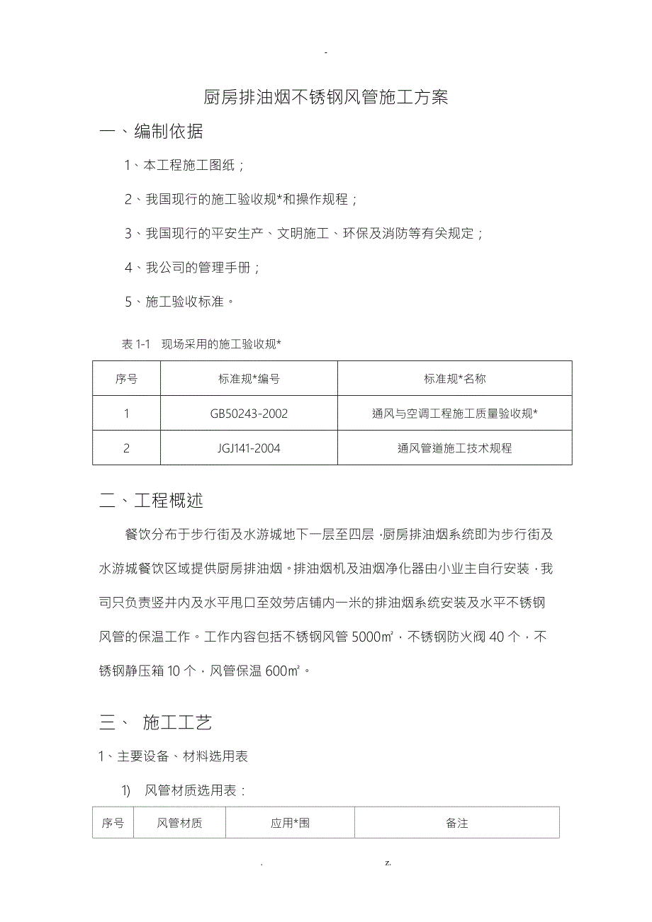 厨房排油烟不锈钢风管工程施工组织设计方案.doc_第3页