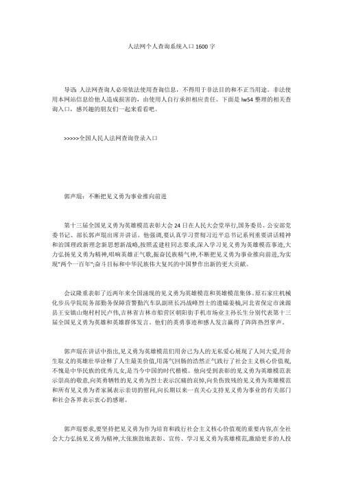 人法网个人查询系统入口1600字.docx