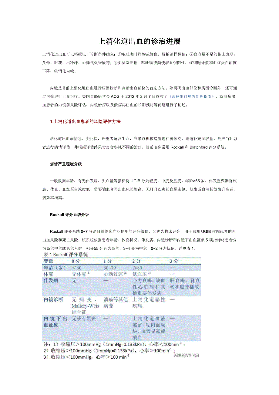 上消化道出血的诊治进展.doc_第1页