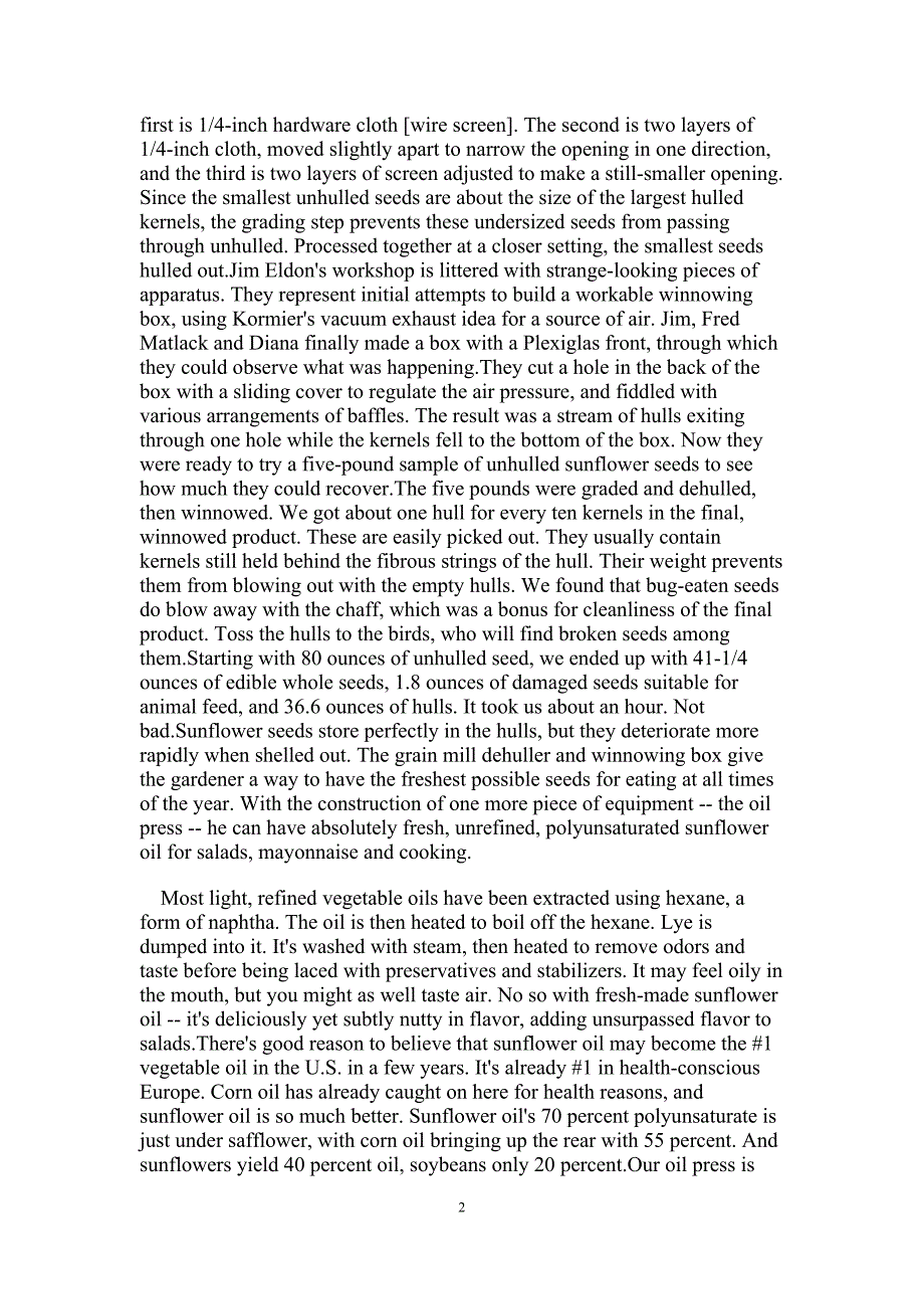 外文翻译葵花籽脱壳机和油压机.doc_第2页