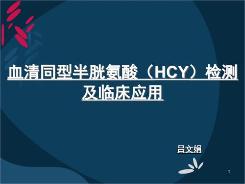 同型半胱氨酸HCY.ppt.ppt