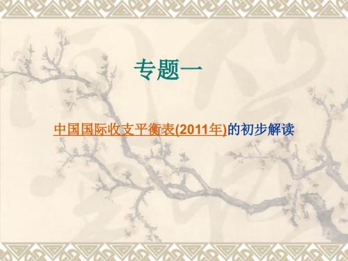 专题一中国国际收支平衡表的初步解读.ppt