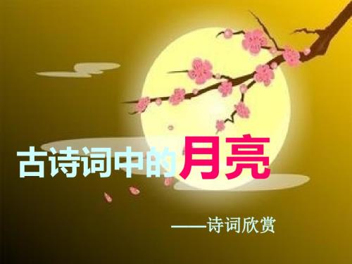 古典诗词中的月亮共29张PPT.ppt