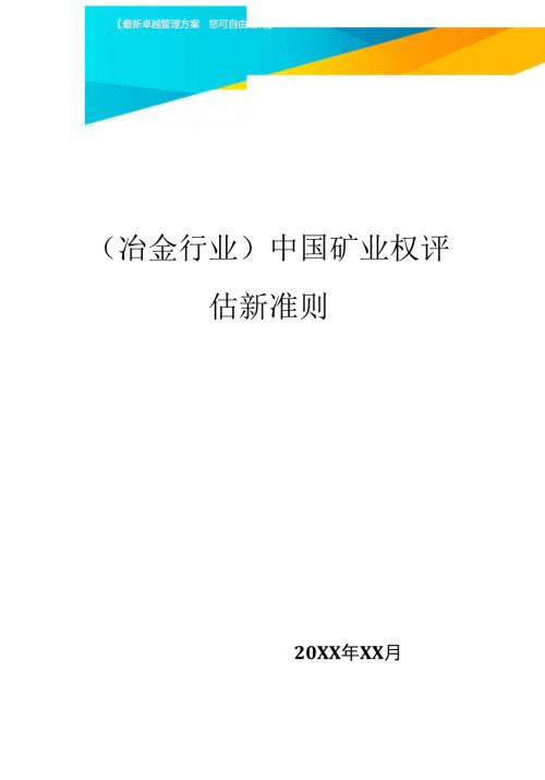 中国矿业权评估新准则.docx