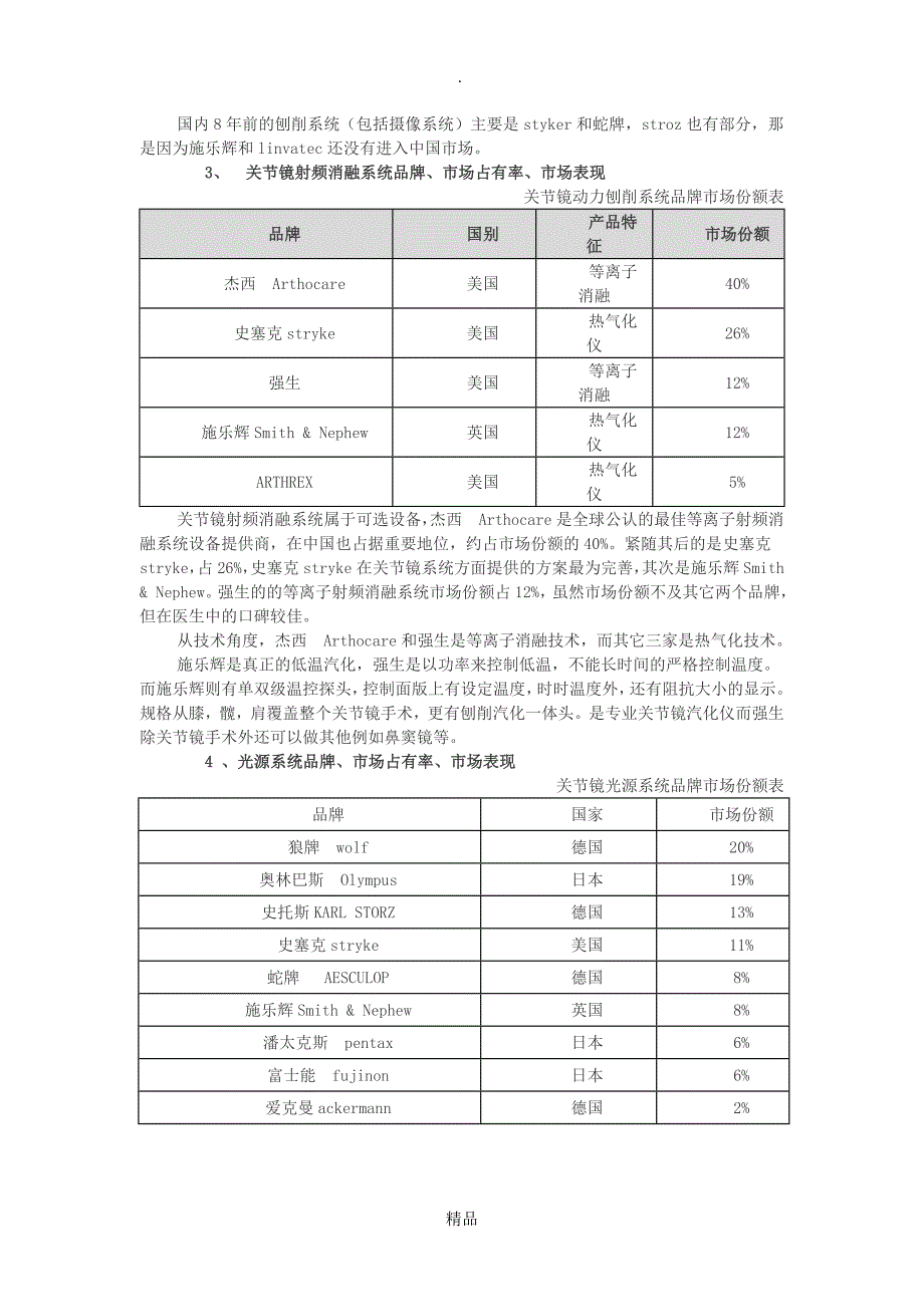 关节镜各子系统市场分析.doc_第3页