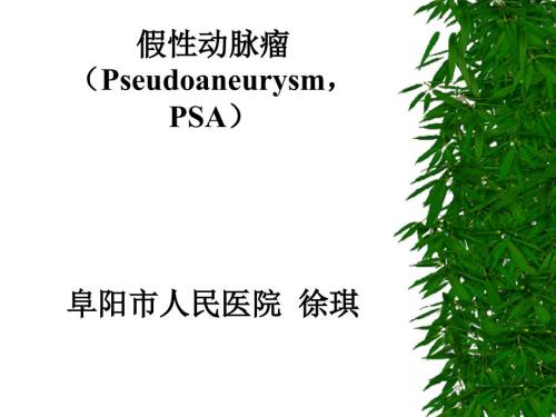 假性动脉瘤PPT课件.ppt
