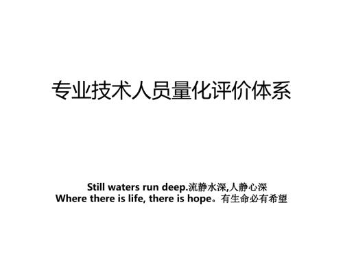 专业技术人员量化评价体系.ppt